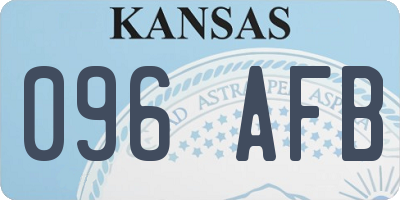 KS license plate 096AFB