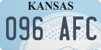 KS license plate 096AFC