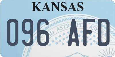 KS license plate 096AFD