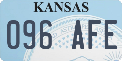 KS license plate 096AFE