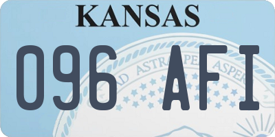 KS license plate 096AFI