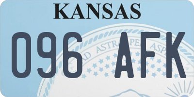 KS license plate 096AFK
