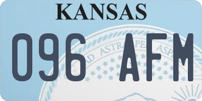 KS license plate 096AFM