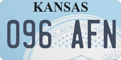 KS license plate 096AFN