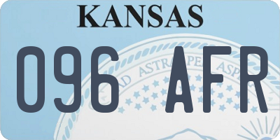 KS license plate 096AFR