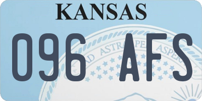 KS license plate 096AFS