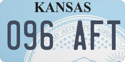 KS license plate 096AFT