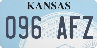 KS license plate 096AFZ