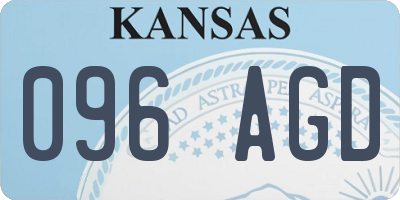 KS license plate 096AGD