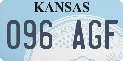 KS license plate 096AGF