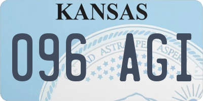 KS license plate 096AGI