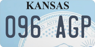 KS license plate 096AGP