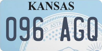 KS license plate 096AGQ