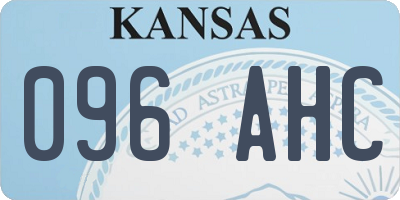 KS license plate 096AHC