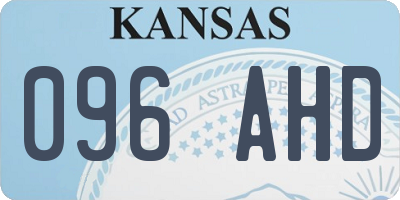 KS license plate 096AHD