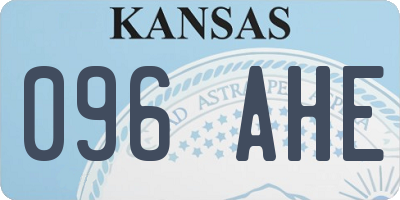 KS license plate 096AHE
