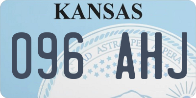 KS license plate 096AHJ