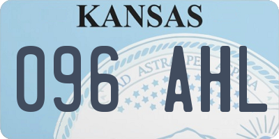 KS license plate 096AHL