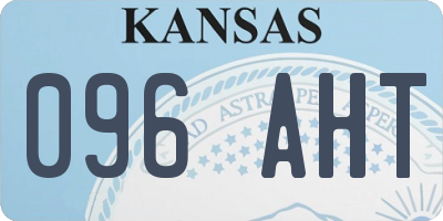 KS license plate 096AHT