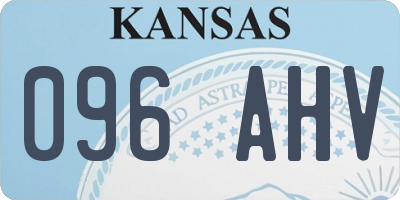 KS license plate 096AHV