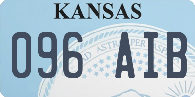 KS license plate 096AIB