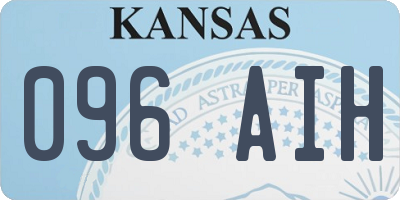 KS license plate 096AIH