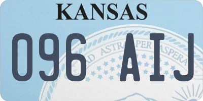 KS license plate 096AIJ