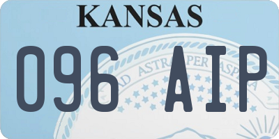 KS license plate 096AIP