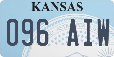 KS license plate 096AIW