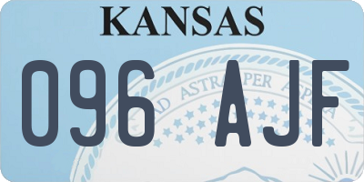 KS license plate 096AJF