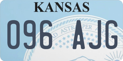 KS license plate 096AJG