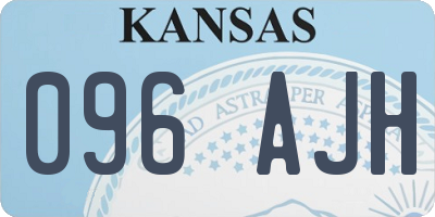 KS license plate 096AJH