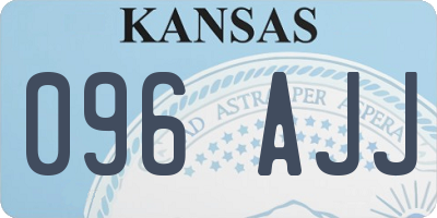 KS license plate 096AJJ