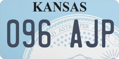 KS license plate 096AJP