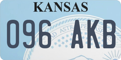 KS license plate 096AKB