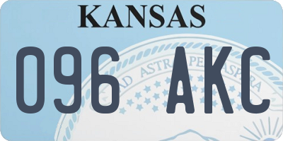 KS license plate 096AKC