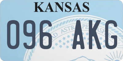 KS license plate 096AKG