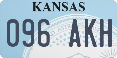 KS license plate 096AKH