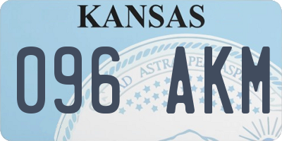 KS license plate 096AKM
