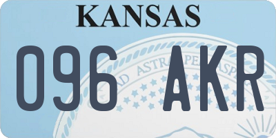 KS license plate 096AKR