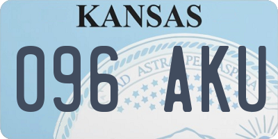 KS license plate 096AKU