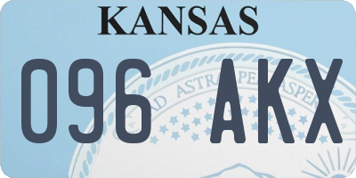 KS license plate 096AKX