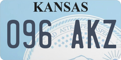 KS license plate 096AKZ
