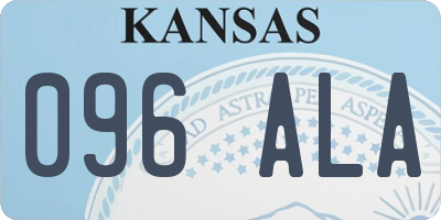 KS license plate 096ALA
