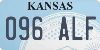 KS license plate 096ALF