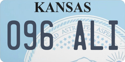 KS license plate 096ALI