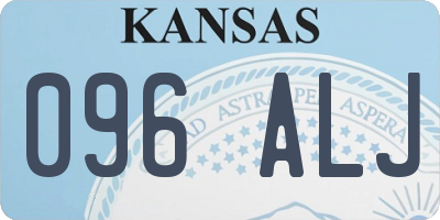KS license plate 096ALJ