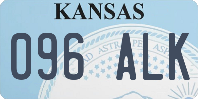 KS license plate 096ALK