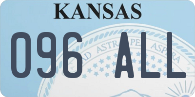 KS license plate 096ALL