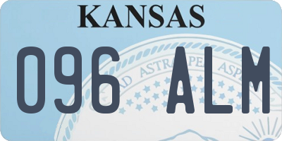 KS license plate 096ALM